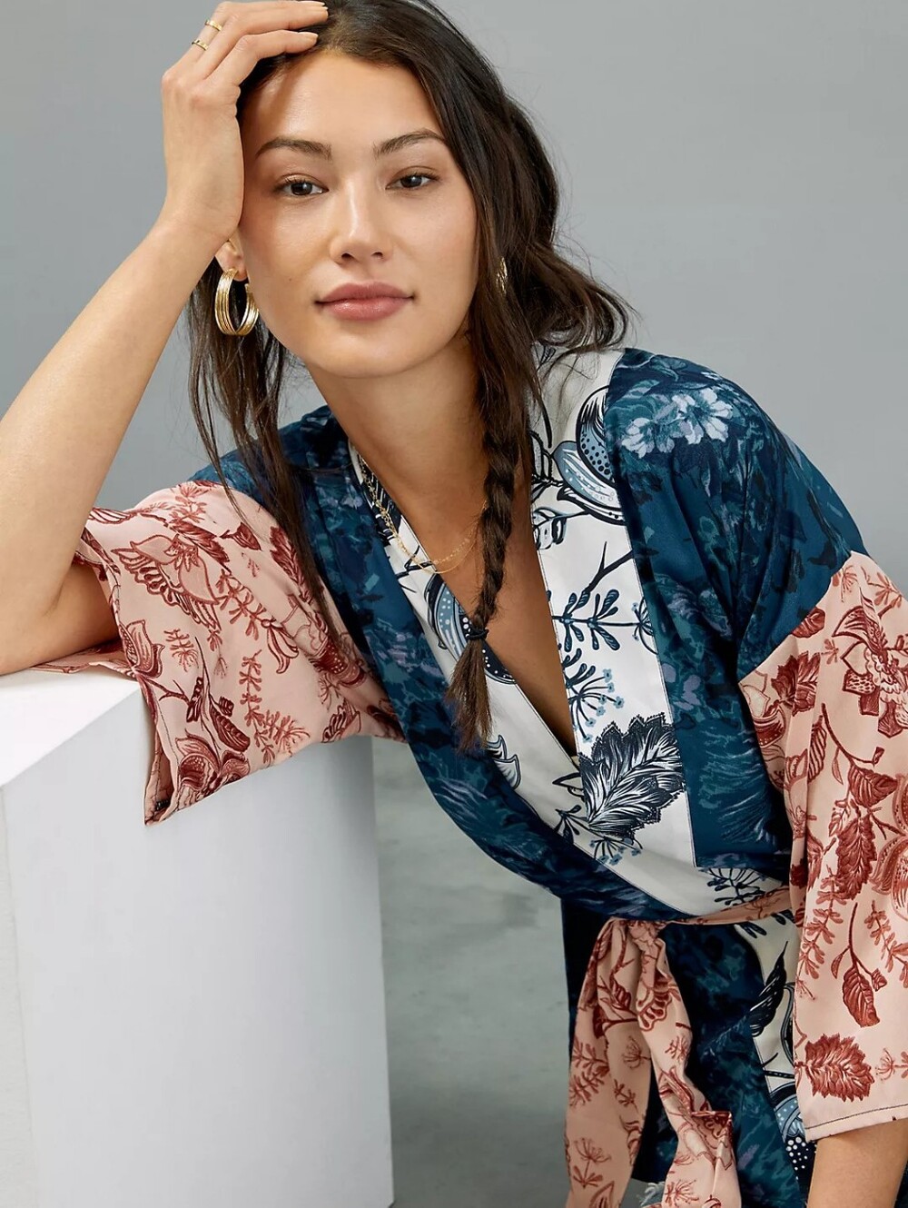 NWOT Anthropologie Tori Cropped Kimono Onesize
